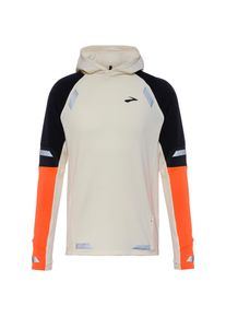 Brooks Run Visible Notch Thermal Laufhoodie Herren - weiß - Gr. XL - Polyester