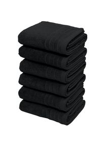 my home Handtücher »Sanremo premium, Premium Handtücher, 600 gr/m², 40x70cm«, (Set, 6 St., 6x 40x70cm), mit Bordüre, einfarbig, flauschig und weich,...