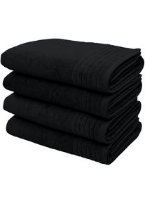 my home Duschtücher »Sanremo Premium, Premium Handtücher, 600 gr/m², 70x140cm«, (Set, 4 St., 2x 70x140cm), mit Bordüre, einfarbig, flauschig und weich,...