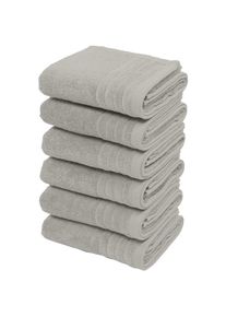 my home Handtücher »Sanremo premium, Premium Handtücher, 600 gr/m², 40x70cm«, (Set, 6 St., 6x 40x70cm), mit Bordüre, einfarbig, flauschig und weich,...