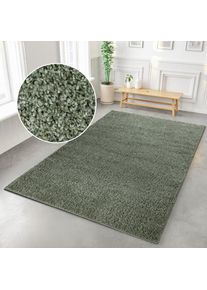Hochflor-Teppich »Shaggy 30«, rechteckig, 30 mm Höhe, Teppich, Uni Farben, besonders weich und kuschelig, Kundenliebling , grün , my home