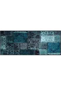 wash+dry by Kleen-Tex Witt Fussmatte, petrol, Gr&ouml;&szlig;e 40x60 cm - rechteckig, 100% Polyamid. R&uuml;ckseite: 100% Gummi