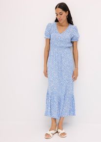 Maxikleid aus reiner Viskose in blau, Grösse 44, bonprix