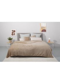 Tagesdecke »Desner3« mit Cashmere-Touch, viele Farben erhältlich, Decke ab 140x210 cm , beige , my home , Obermaterial: 100% Polyester