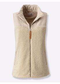 WITT Damen Weste mit Stehkragen, beige, Größe 44, 100% Polyester. Einsatz: 100% Polyester