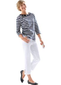 Damen 7/8-Jeans mit Zierriegel am Abschluss weiss