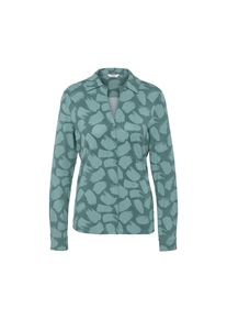 Tchibo - Bedrucktes Blusenshirt mit Knopfleiste - Damen - Gr. M - blau/print