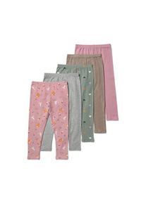Tchibo - 5 leggings pour enfants - Filles - taille: 86/92 - marron/vert