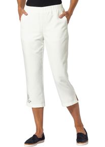 Damen 3/4-Hose mit Stickerei ecru