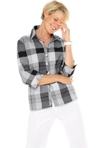 Damen Karobluse schwarz-weiss-kariert