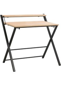 Computertisch »SULBY, Laptoptisch, Schreibtisch, mit Ablage,«, Metallgestell, zusammenklappbar, platzsparend, max. 86,5x82,5 cm , braun , Inosign