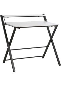 Computertisch »SULBY, Laptoptisch, Schreibtisch, mit Ablage,«, Metallgestell, zusammenklappbar, platzsparend, max. 86,5x82,5 cm , schwarz , Inosign