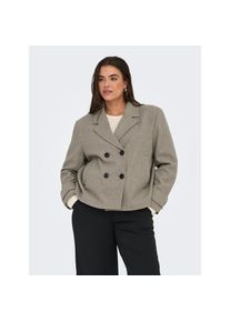 Only Carmakoma, Unisex, Only CARMAKOMA Kurzjacke &raquo;CARFREJA LIFE SHORT DB JACKET OTW NOOS&laquo;, mocha meringue detail:melange, 54, Modische Kurzjacke von 