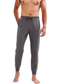 Herren Jerseyhose mit elastischen Rippb&uuml;ndchen anthrazit