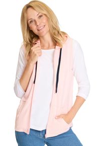 Damen Sweatweste mit Känguru-Tasche hellrosé
