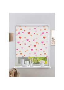 Lüttenhütt Rollo »HEART« verdunkelnd Blendschutz Sichtschutz Verdunkelung ohne Bohren freihängend Fixmass, Klemmfix, Herzen, Kinderrollo -NEUHEIT! ,...