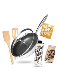 Reishunger Pfannen Set (6-teilig) | Edelstahl Pfanne mit Antihaftbeschichtung | Perfektes Anbraten jedem Herd | Kratzfest & spülmaschinengeeignet