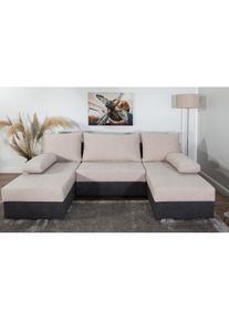 Wohnlandschaft »Pico U-Form« Wohnlandschaft,2 X Ottomane,Polyätherschaum Polsterung , grau , Collection AB