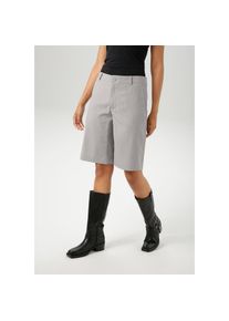 Aniston CASUAL , Bermudas, mit weitem Bein - NEUE KOLLEKTION , grau , Bermudas mit 2 Eingrifftaschen und einer Fake-Paspeltasche