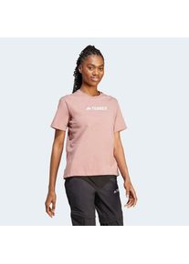 adidas terrex , Funktionsshirt »W TX LOGO TEE« , rosa , Ein lässiges Baumwollshirt für Outdoor-Action.