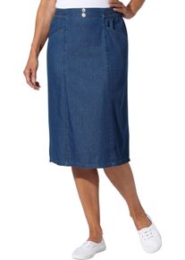 Damen Jeansrock mit dekorativen Knöpfen blue-stone-washed