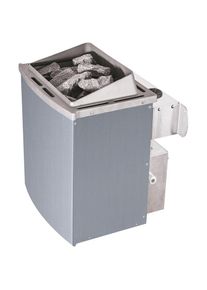 Saunaofen mit Steinen , silberfarben , Karibu