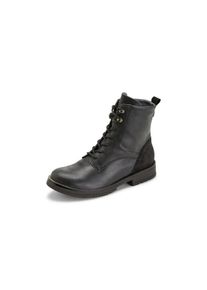 Peter Hahn Waldläufer - Schnür-Stiefelette Ravina, schwarz, Gr. 39, Orthopädische Einlagen, Leder