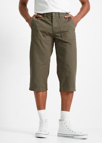 Long-Bermuda aus reiner Baumwolle in Regular Fit in gr&uuml;n, Gr&ouml;sse 60, 100% Baumwolle, bonprix