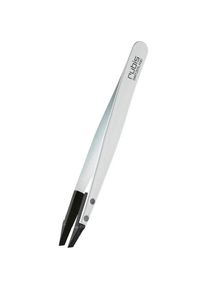 Rubis Pinzette Inox Techno Polymer schr&auml;g weiss