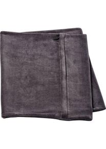 Elsa Kissenbezug f&uuml;r Reisekissen 33x11cm Velours-Elsa-Anthrazit