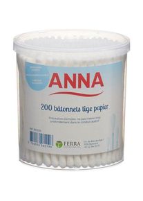 ANNA Wattestäbchen Papier, 200 Stück