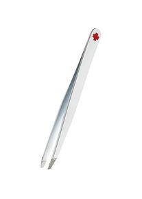 Rubis Pinzette Inox Schweizerkreuz Softtouch weiss schr&auml;g
