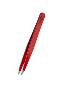 Rubis Pinzette Inox gerade rot