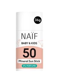 Naif Na&iuml;f Mineral Sun Stick SPF50 0% Perfume Baby & Kids, 36 g