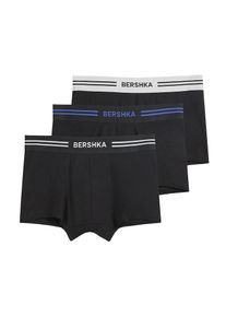 Bershka, Hommes Boxers, bleu nuit / marron / blanc
