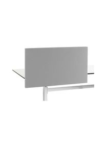 Cloison acoustique de table standard avec coins droits, hauteur 650 mm, textile, largeur 800 mm, gris