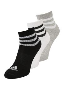 adidas Performance, Femmes Chaussettes de sport '3-Stripes Cushioned Sportswear Low-Cut 3 Pairs', gris chiné / noir / blanc