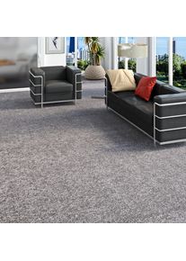 Teppichboden »Rava, Velours« rechteckig 16 mm Höhe Uni Farben, Breite 400 cm, weich, strapazierfähig, Wohnzimmer , grau , my home , Obermaterial:...