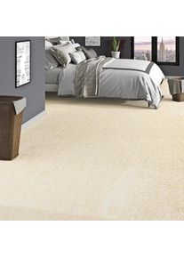 Teppichboden »Rava, Velours« rechteckig 16 mm Höhe Uni Farben, Breite 400 cm, weich, strapazierfähig, Wohnzimmer , beige , my home , Obermaterial:...