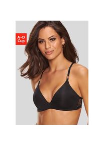 Lascana, Lascana Push-up-BH &raquo;Eleonora&laquo; ohne B&uuml;gel mit verschiedenen Tragevarianten, Dessous, schwarz, 70, Cup D, Push-up-BH