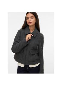 V&eacute;ro Moda Vero Moda, Unisex, Kurzjacke &raquo;VMSAFIR SHORT JACKET GA NOOS&laquo;, dunkelgrau melange detail:melange, M, Kurze Jacke von Vero Moda