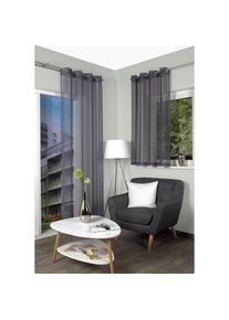 Vorhang »DOLLY«, (2 St.), 2er Pack Ösenschal DOLLY , grau , Home Basics