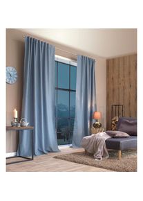 Vorhang »ESKIMO«, (1 St.), Thermostoff Uni ESKIMO , blau , Home Basics