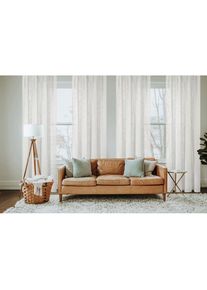 Vorhang »SOFTY 2er Pack«, (2 St.), 2er Pack Kombibandschal SOFTY Uni , weiss , Home Basics