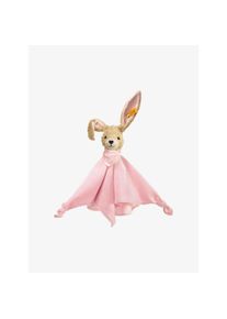 Steiff lapin en peluche Hoppel Hase Schmusetuch rose