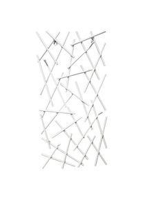 Wandgarderobe , Weiss , Metall , Abstraktes , 30x60x5 cm , Garderobe, Garderobenpaneele, Wandgarderobe