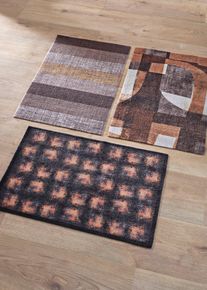 Paillasson à motif géométrique en noir38x59 cm, Couleur/Motif: noir/marron imprimé, bonprix