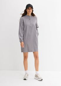 Minikleid aus reiner Baumwolle in grau, Gr&ouml;sse 36, 100% Baumwolle, bonprix