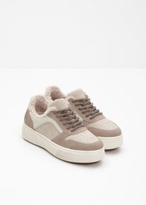 Gef&uuml;tterter Rieker Komfort-Plateau-Sneaker in beige, Gr&ouml;sse 42, bonprix