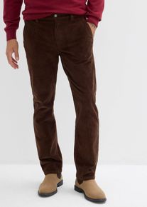 Relaxed Fit Stretch-Cordhose Straight in braun, Gr&ouml;sse 40, 98% Baumwolle, bonprix